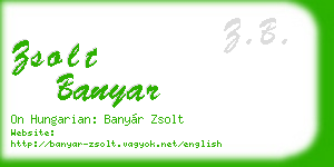 zsolt banyar business card